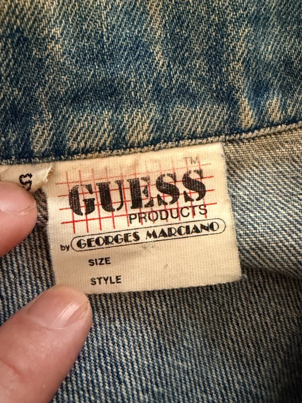 VINTAGE 80'S GUESS DENIM SKATER VEST SMALL - Picture 6 of 10